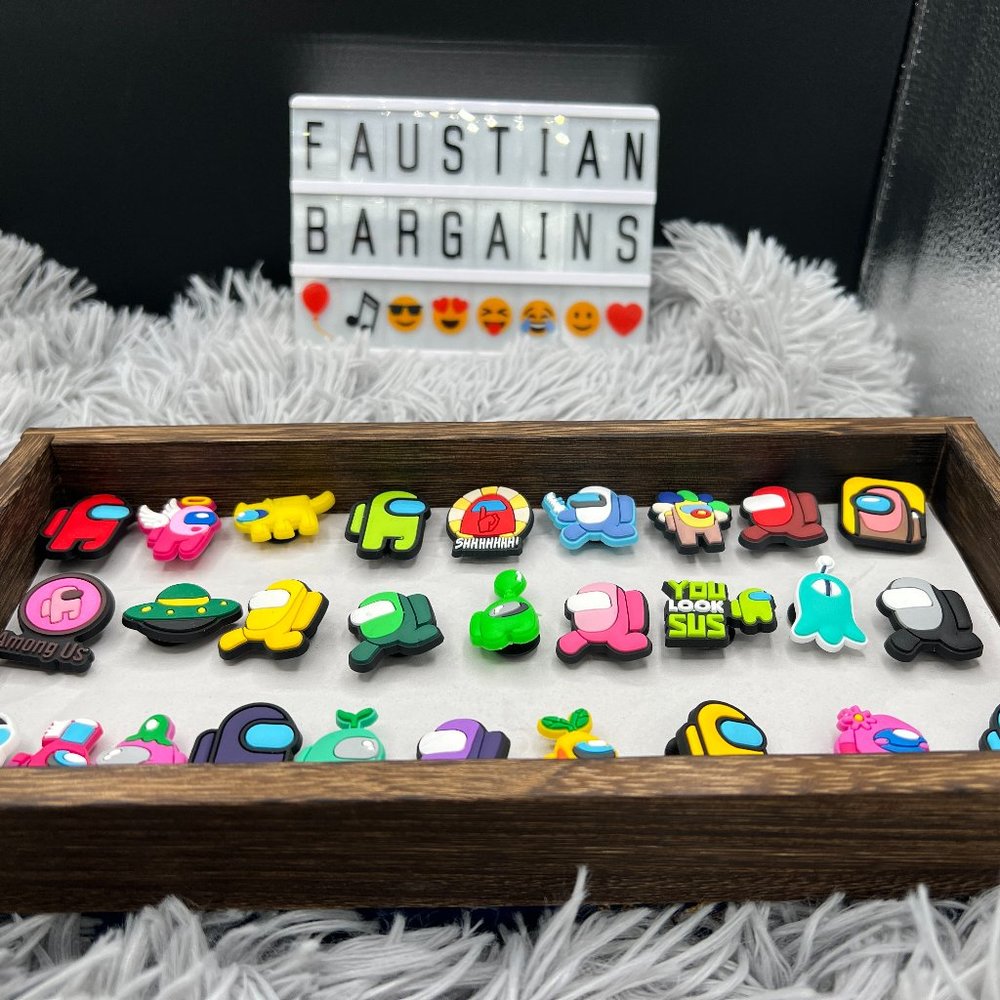 NEW 28 PC Robots/UFO Shoe Charms for Crocs, Purses, Bracelets, Wristbands, &More